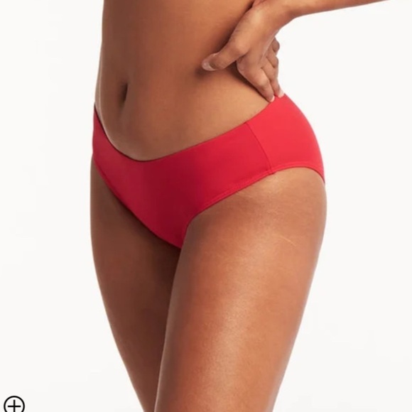 2/$30 Sea Level Eco Essentials Regular Bikini Bottom – Red – Size 12 - Picture 4 of 9